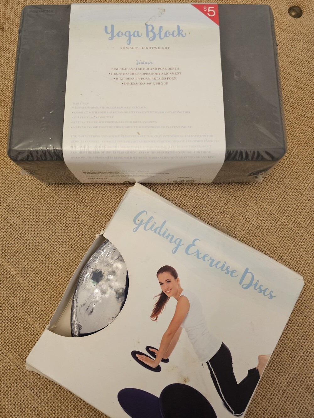 NEW Workout/Excercise Yoga Block And Gliding Discs Pair Target